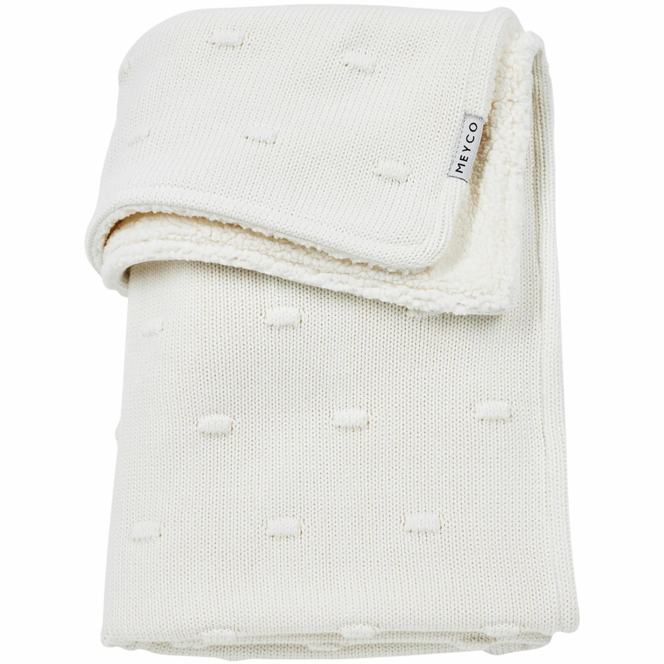 Kuscheldecke Teddy 75 x 100 cm - Knots - Offwhite