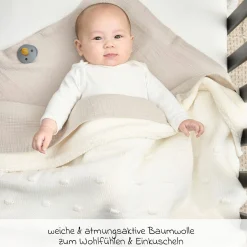 Kuscheldecke Teddy 75 x 100 cm - Knots - Offwhite