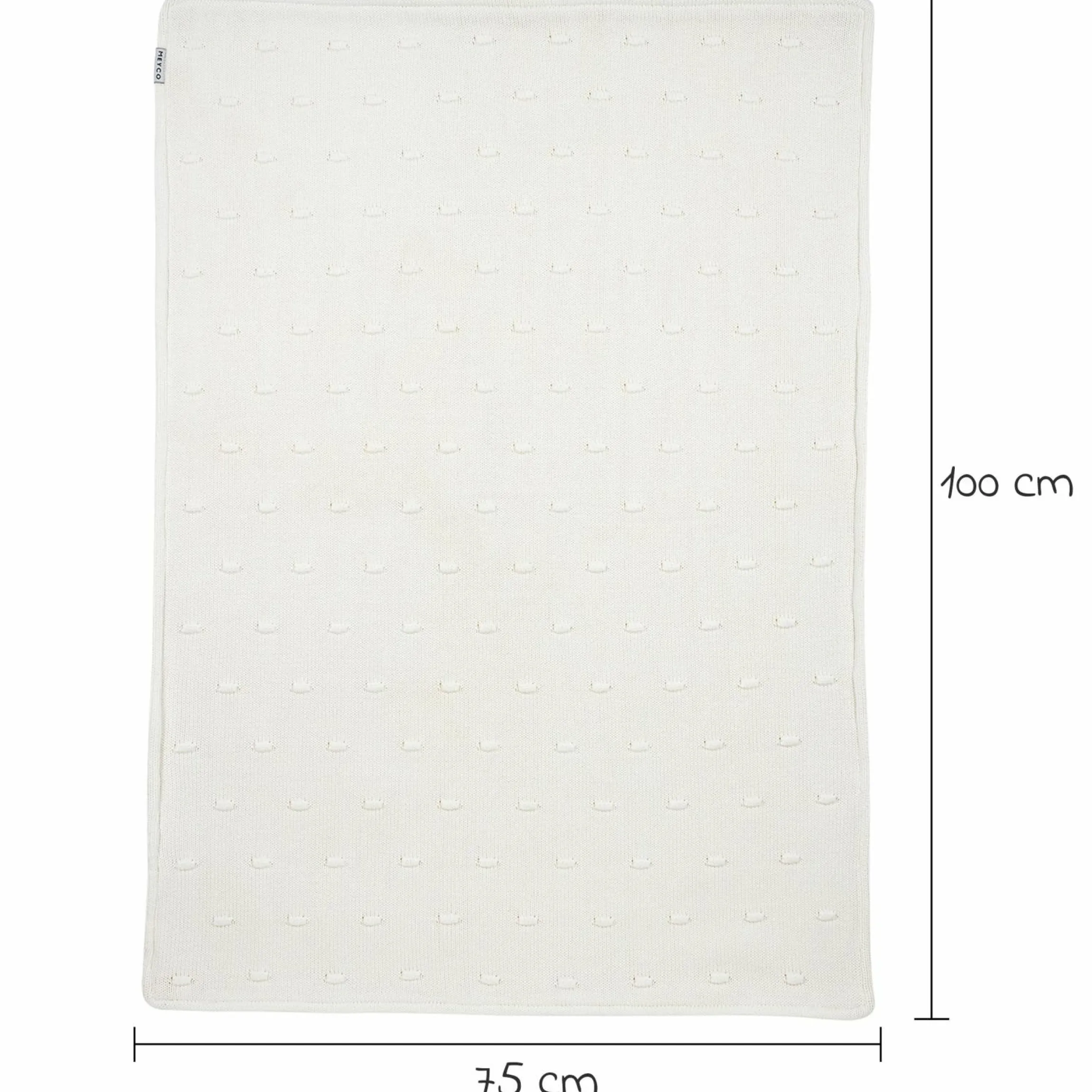 Kuscheldecke Teddy 75 x 100 cm - Knots - Offwhite