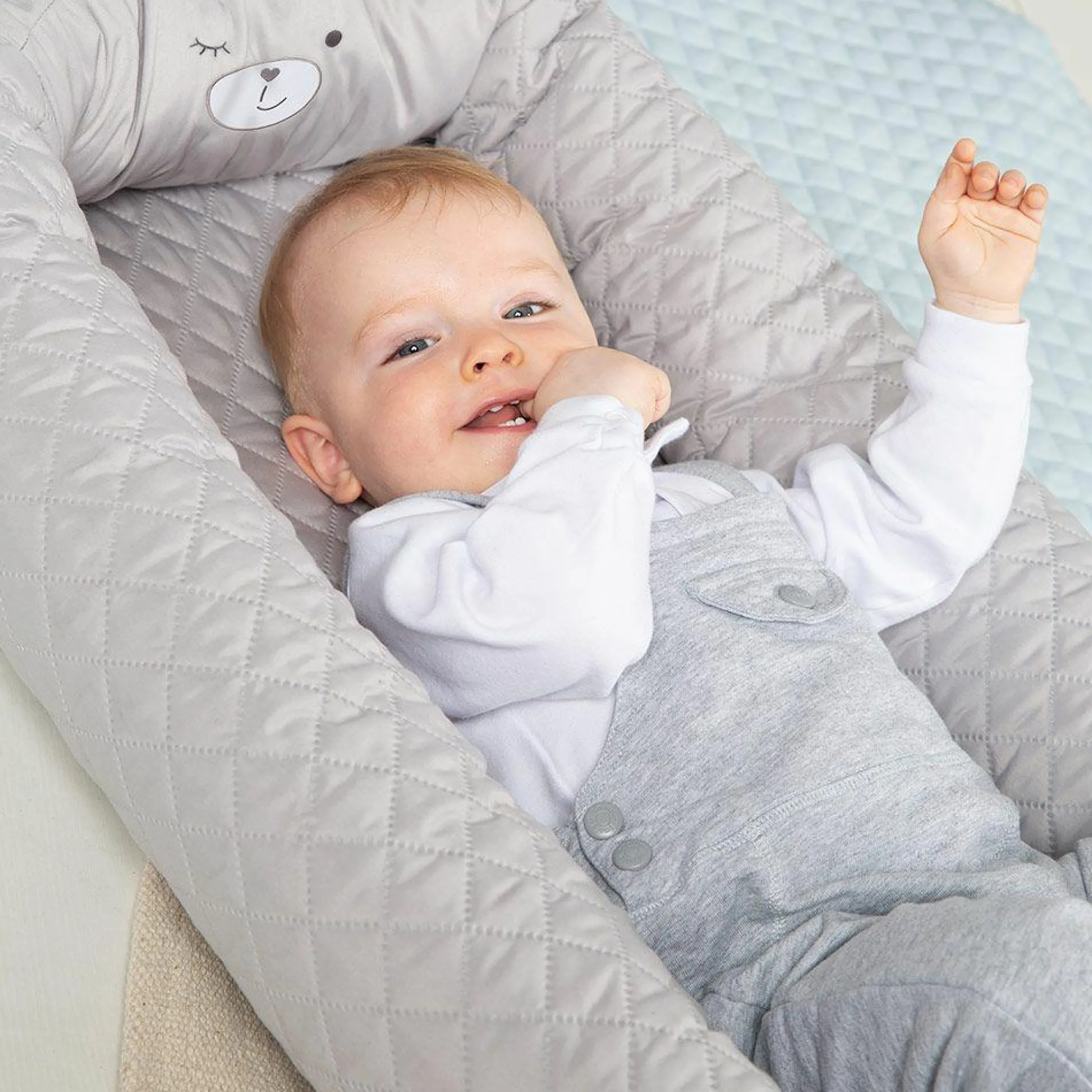 Kuschelnest Baby-Lounge - Roba Style Sammy - Silbergrau