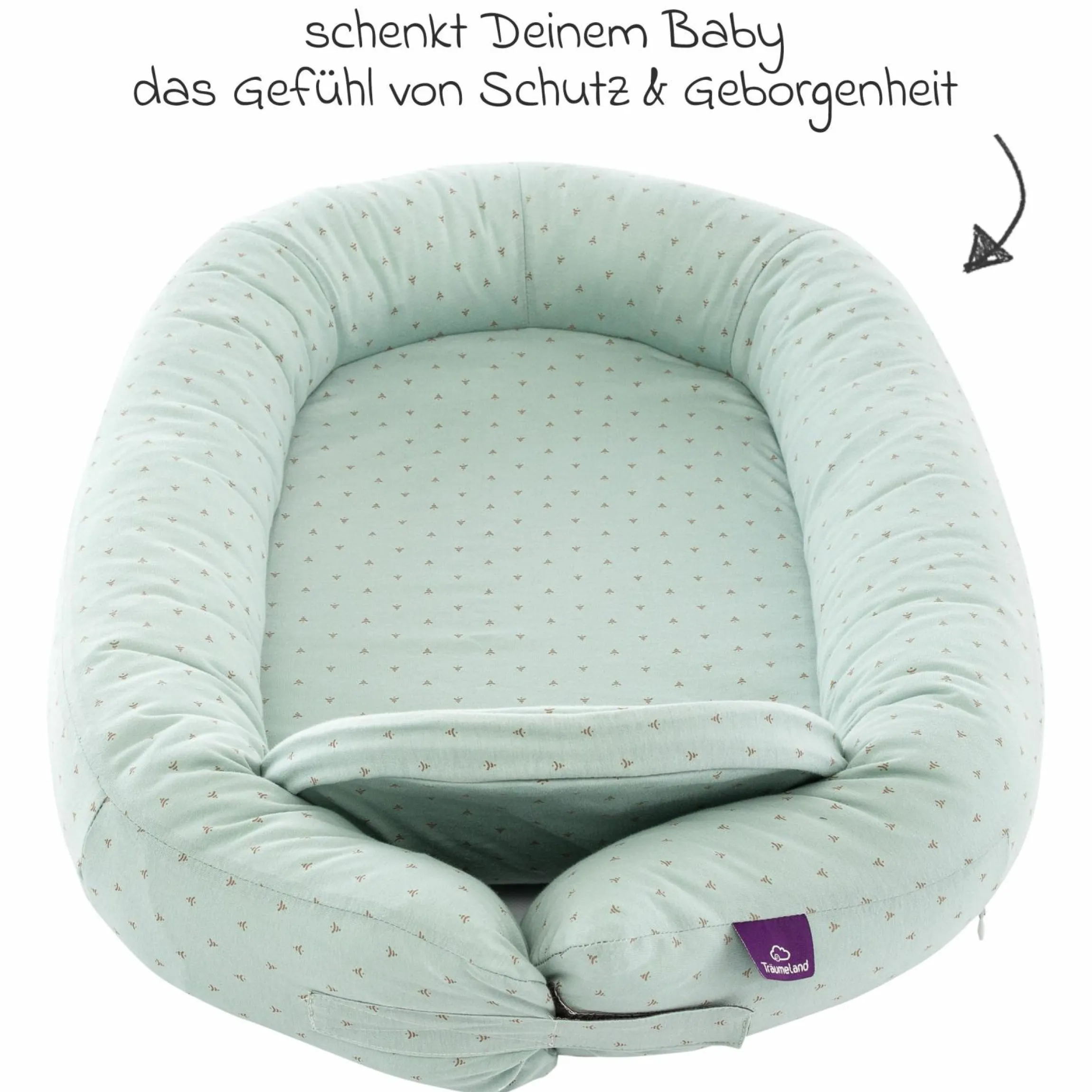 Kuschelnest Home Comfort mit Softschaummatratze - Twister - Blau