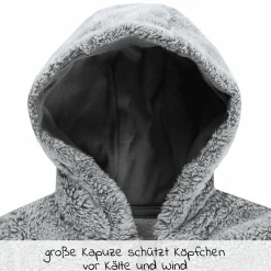 Kuschel-Overall - Grau Melange - Gr. 74