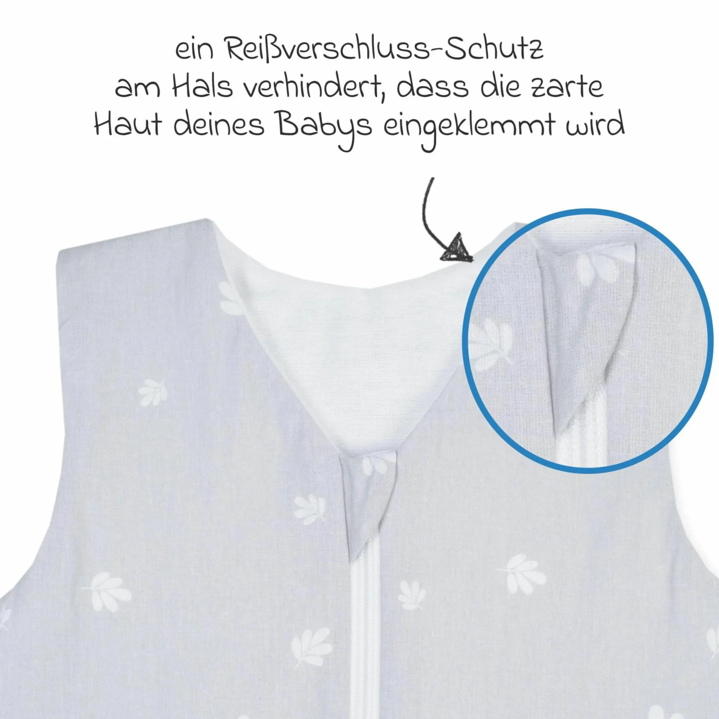 Kuschelschlafsack - Dschungelblätter - Gr. 70 cm