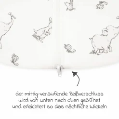 Kuschelschlafsack Safari - Grau - Gr. 70 cm