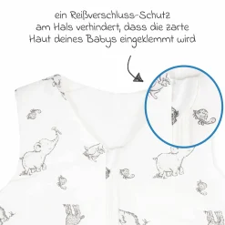 Kuschelschlafsack Safari - Grau - Gr. 70 cm