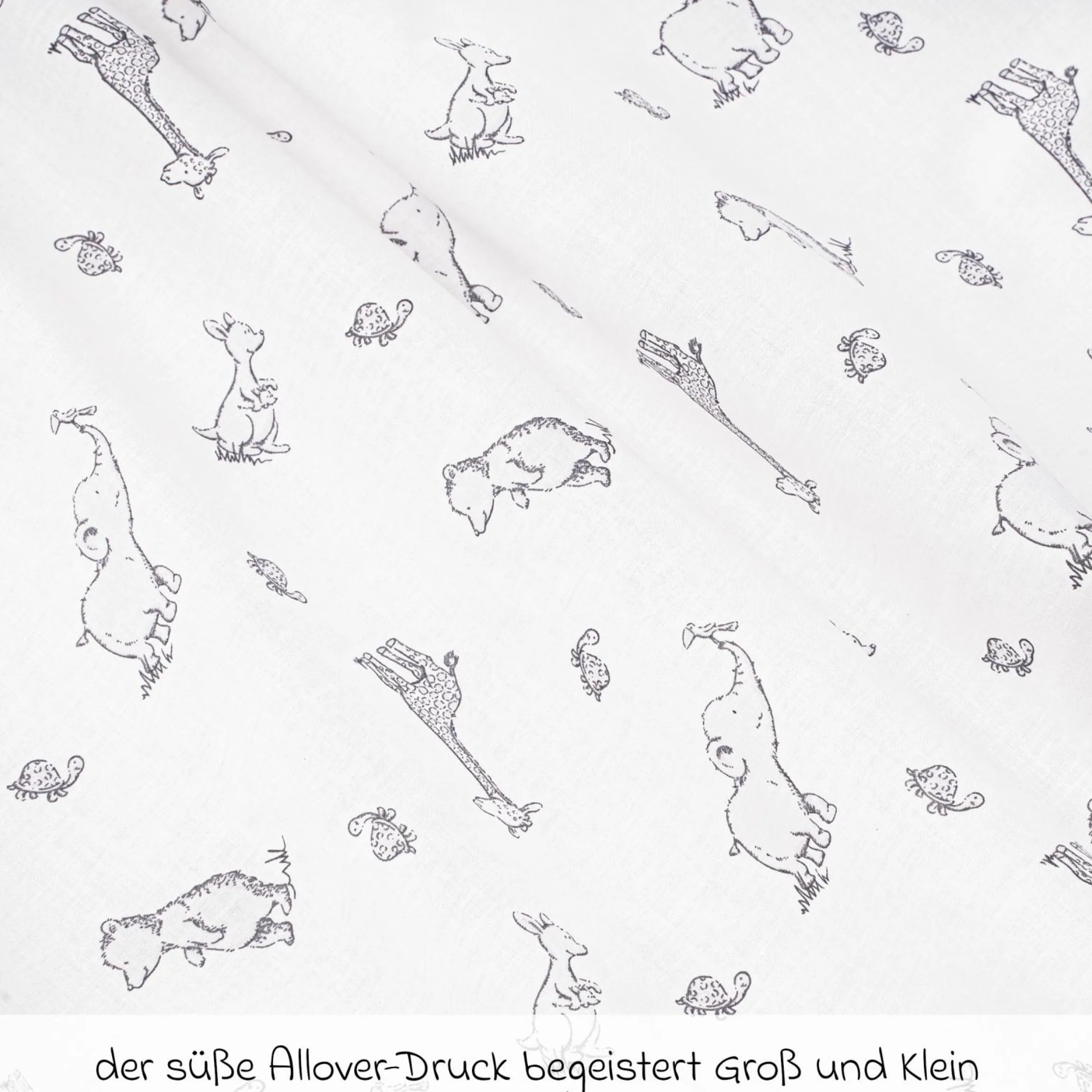 Kuschelschlafsack Safari - Grau - Gr. 70 cm