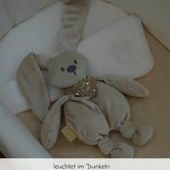 Kuscheltier Glow in the dark scarf 36 cm - Hase Lapidou - Sand
