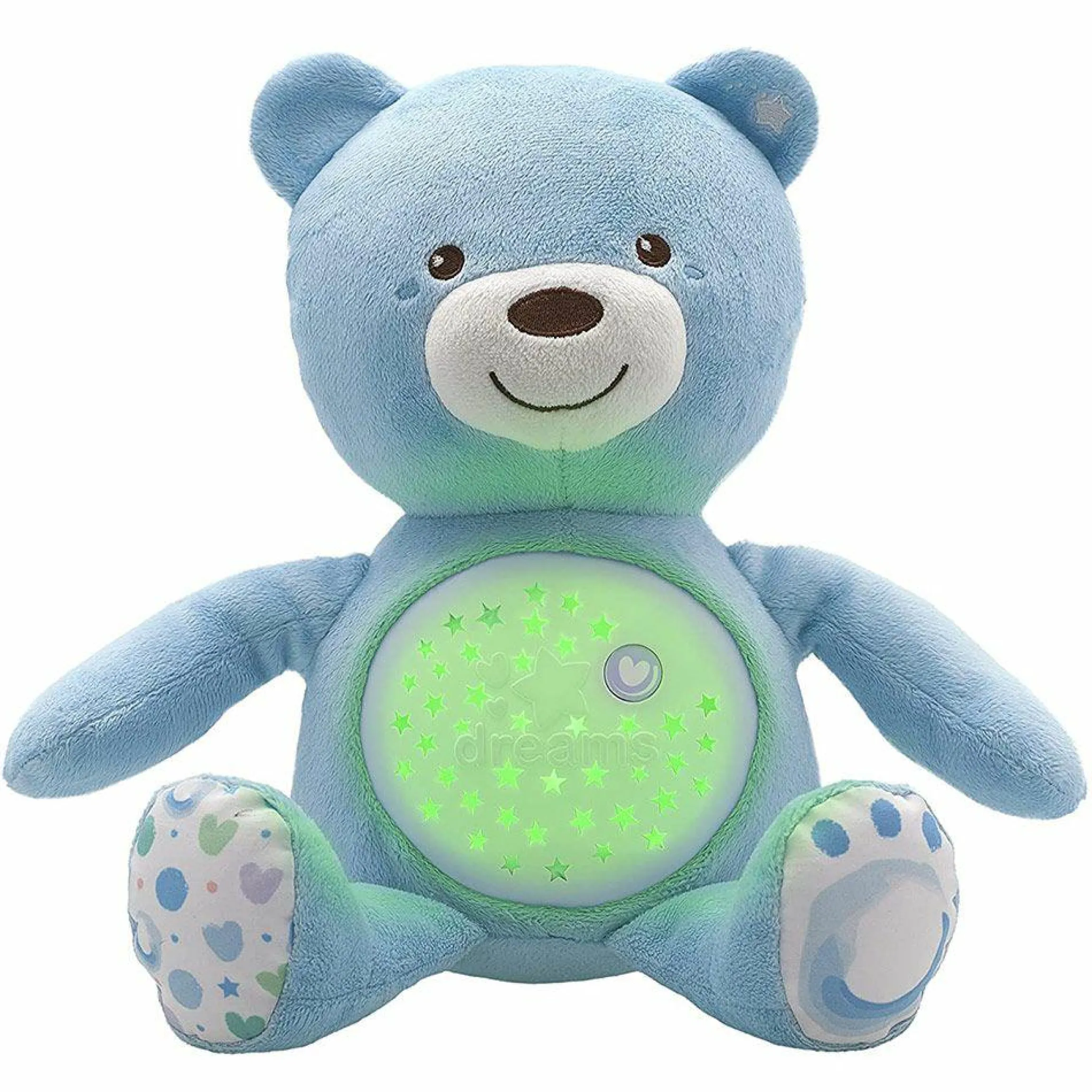 Kuscheltier mit Nachtlicht Baby Bär - Blau