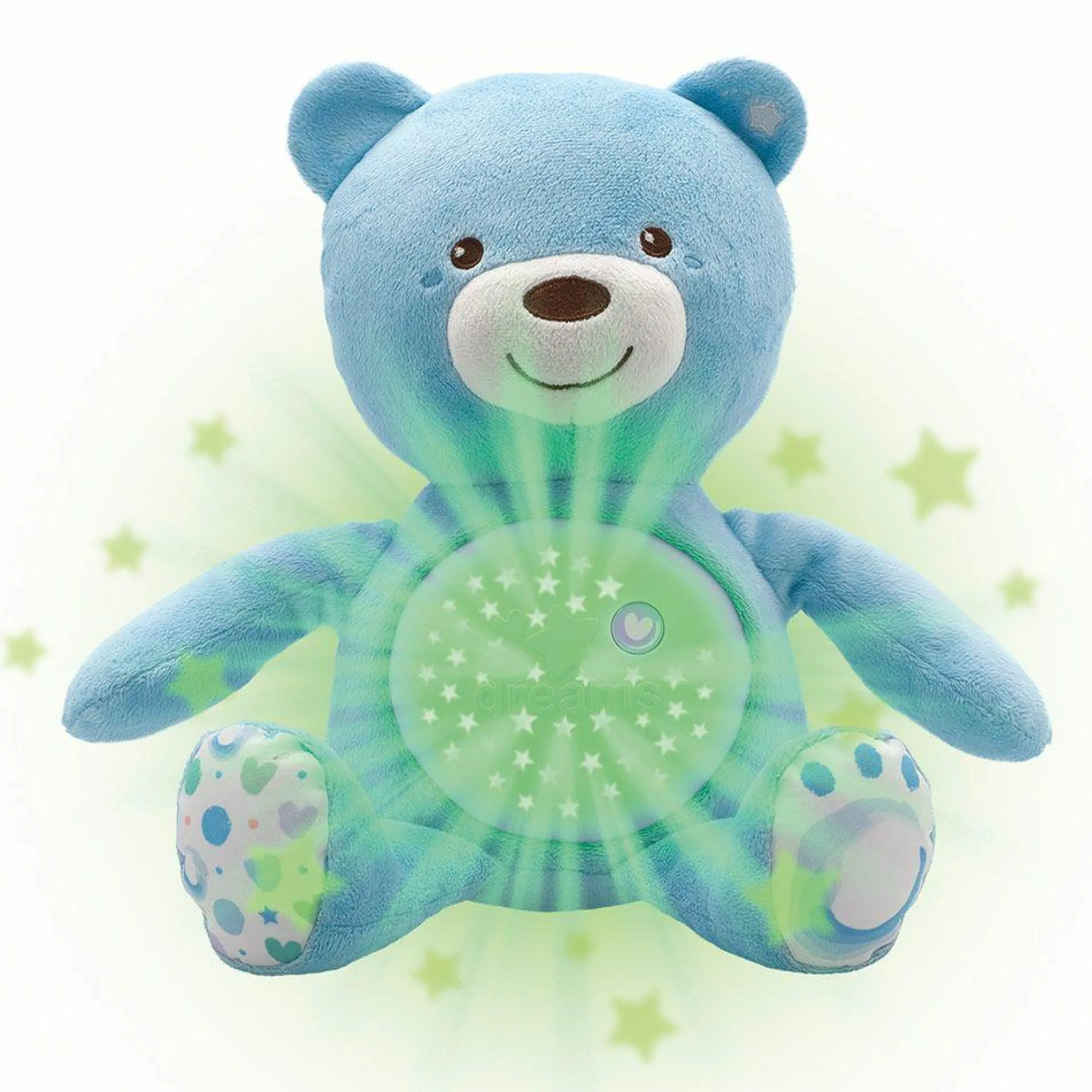Kuscheltier mit Nachtlicht Baby Bär - Blau