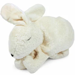Kuscheltier mit Wärmekissen Hase Klein 29 cm - aus Bio-Baumwolle GOTS mit Traubenkern-Füllung - Weiß
