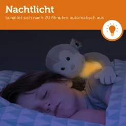 Kuscheltier-Nachtlicht mit Musik - Max der Affe