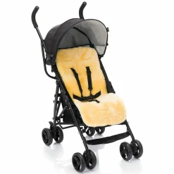 Lammfelleinlage - Natur für Babyschalen und Kinderwagen 33,5 x 73 cm