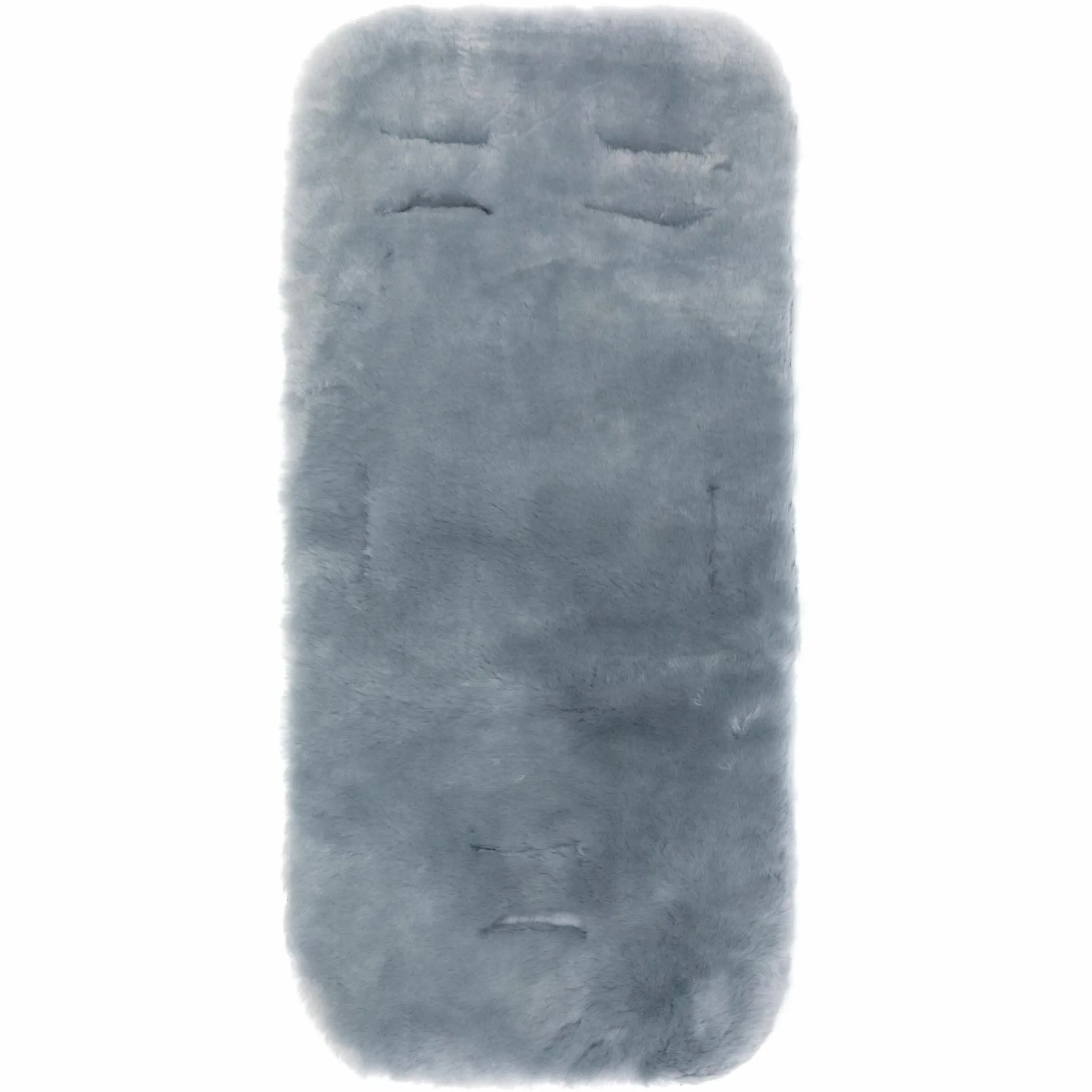 Lammfelleinlage für Babyschalen und Kinderwagen 33,5 x 73 cm - Grau