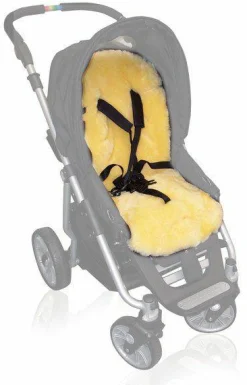 Lammfell-Einlage Patchwork medizinisch für Babyschalen und Kinderwagen 35 x 77 cm