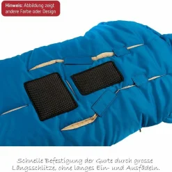 Lammfell-Fußsack Lenny - Schwarz