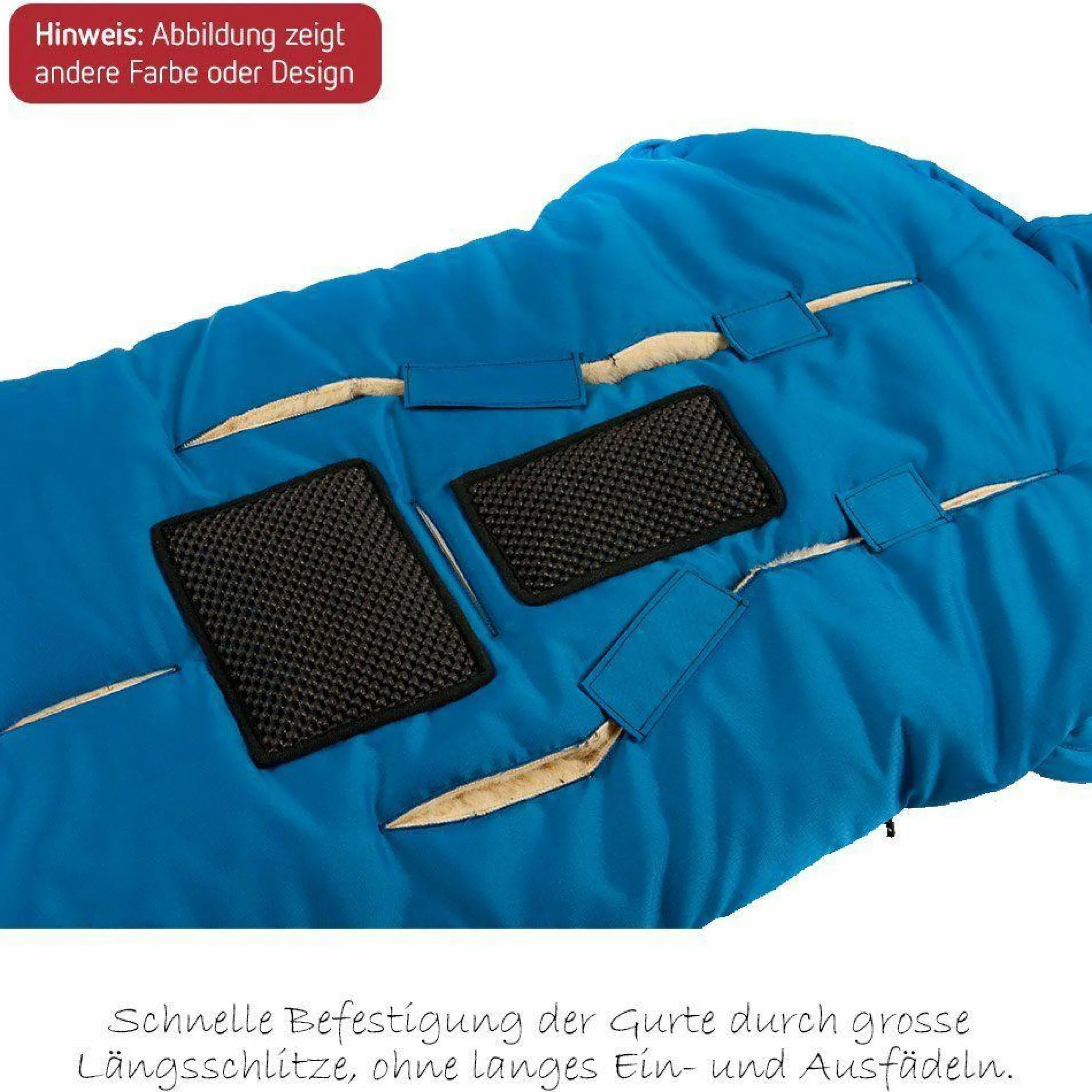 Lammfell-Fußsack Lenny - Schwarz