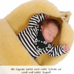 Lammfell-Fußsack Natura - Schwarz
