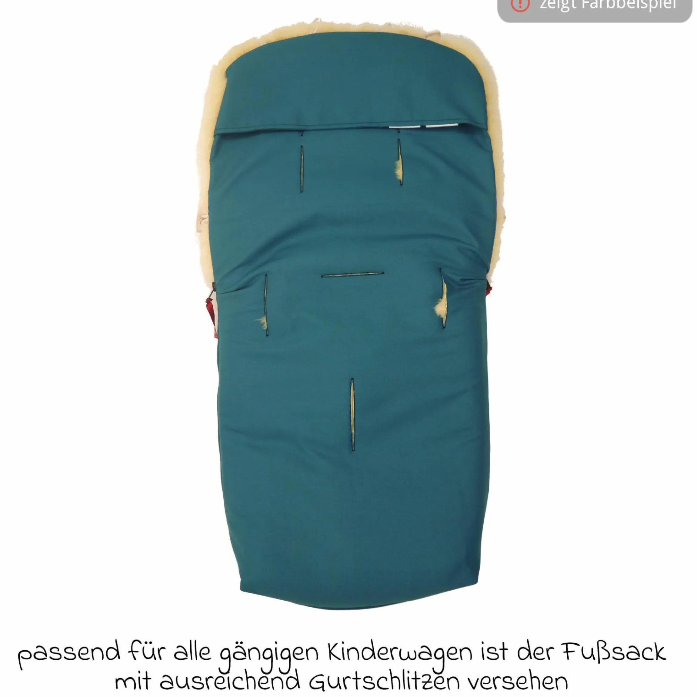 Lammfell-Fußsack Natura für Kinderwagen und Buggy - Sand Melange
