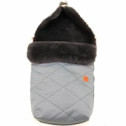 Lammfell-Fußsack Natura Graphit - Anthracite Waffle