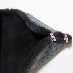 Lammfell-Fußsack Natura Graphit - Anthracite Waffle