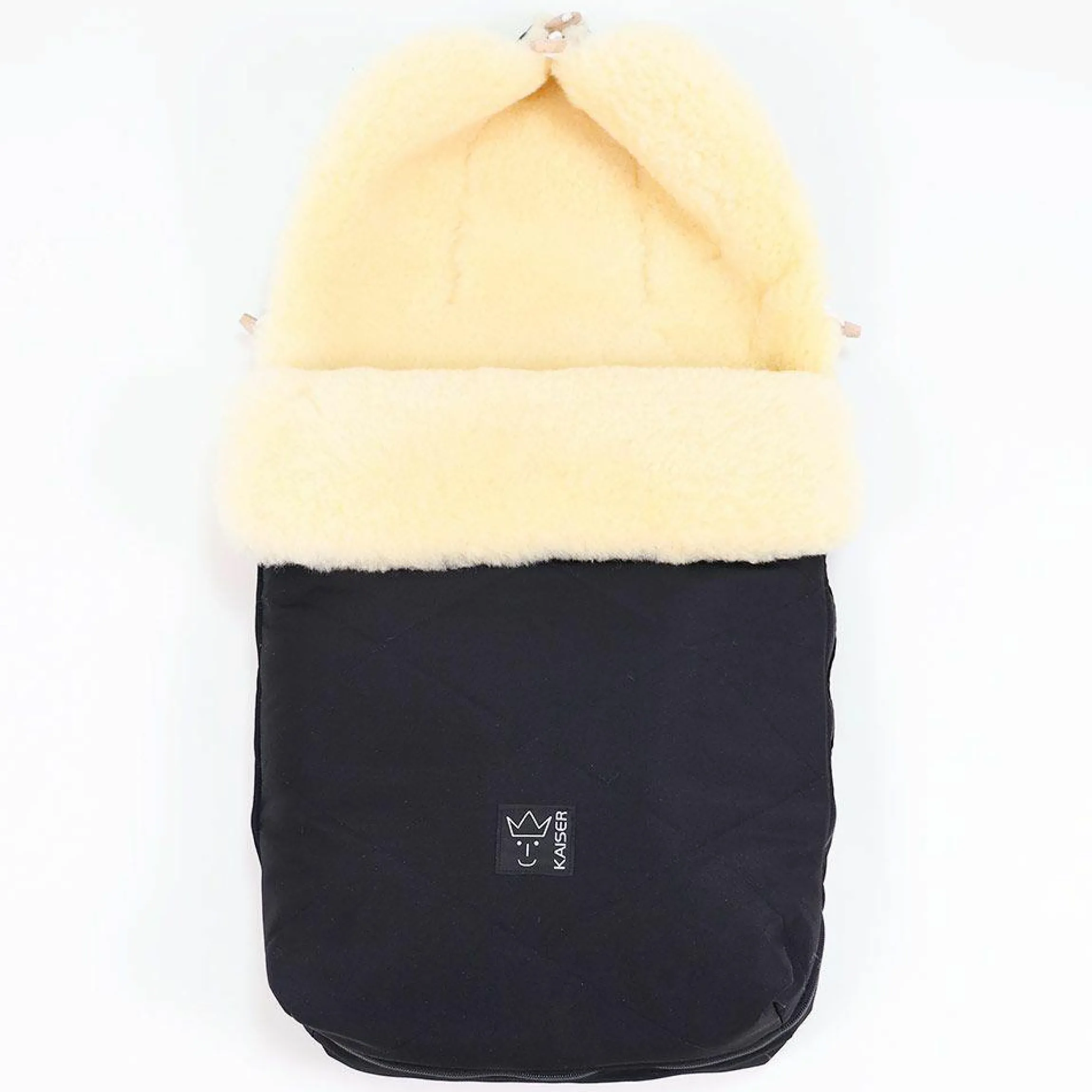 Lammfell-Fußsack Natura II für Joie-Kinderwagen - Schwarz