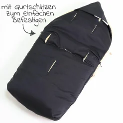 Lammfell-Fußsack Natura II für Joie-Kinderwagen - Schwarz