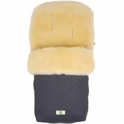 Lammfell-Fußsack Natura Organic Cotton - Anthracite