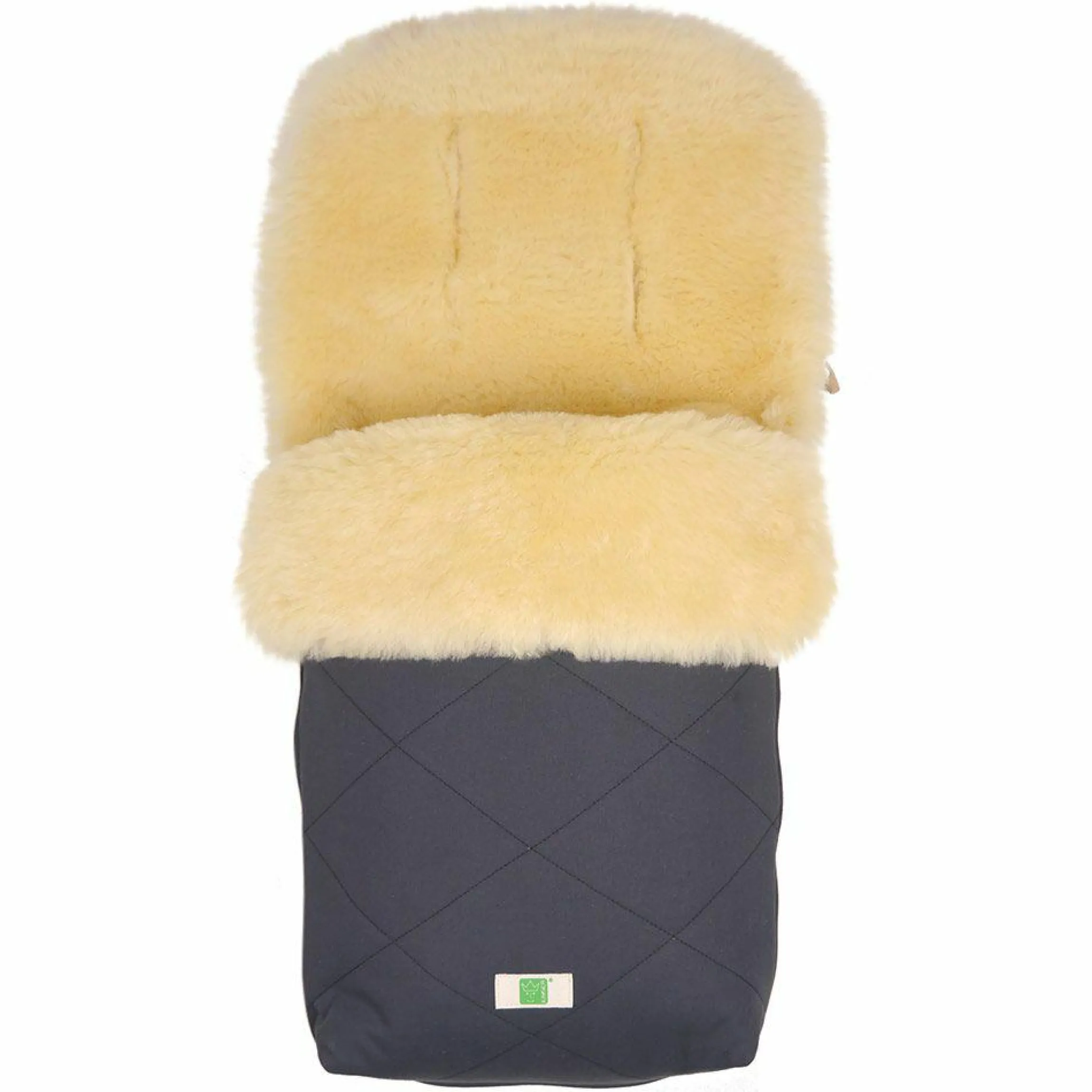 Lammfell-Fußsack Natura Organic Cotton - Anthracite