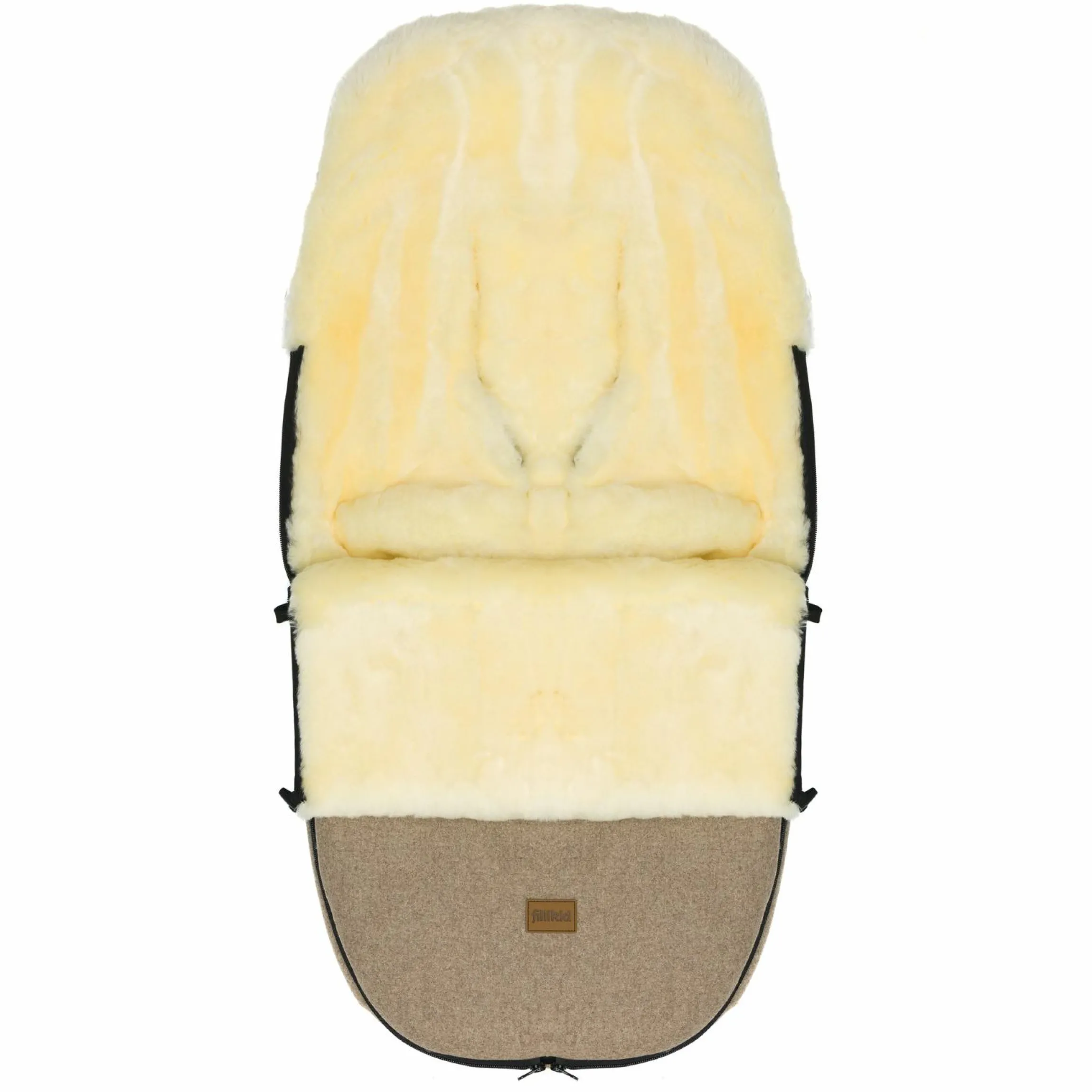 Lammwoll-Fußsack Makalu Wool für Buggy, Sport- und Kinderwagen - Braun