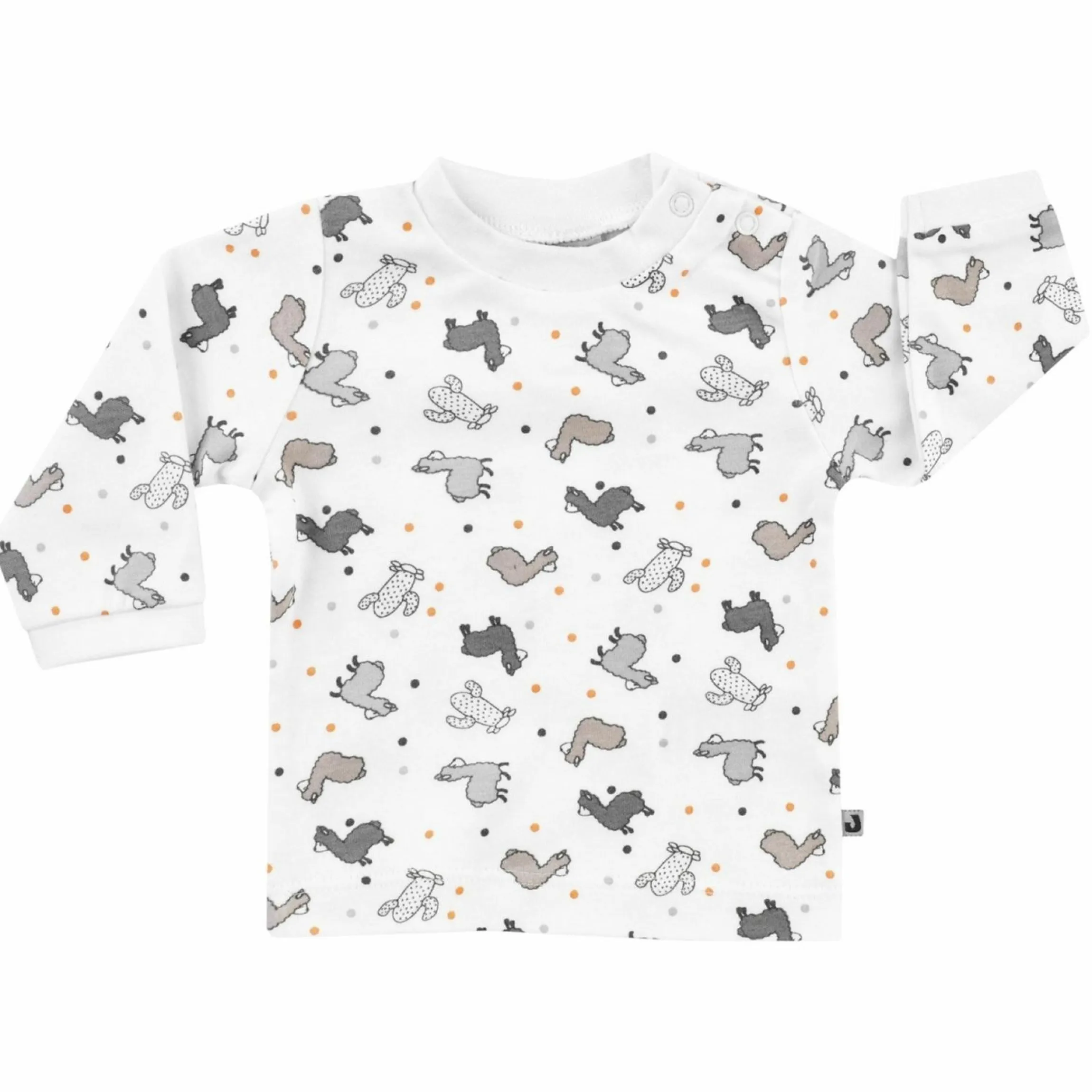 Langarmshirt - Lama Allover Offwhite - Gr. 74