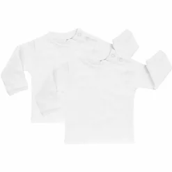Langarmshirt 2er Pack - Weiß - Gr. 80