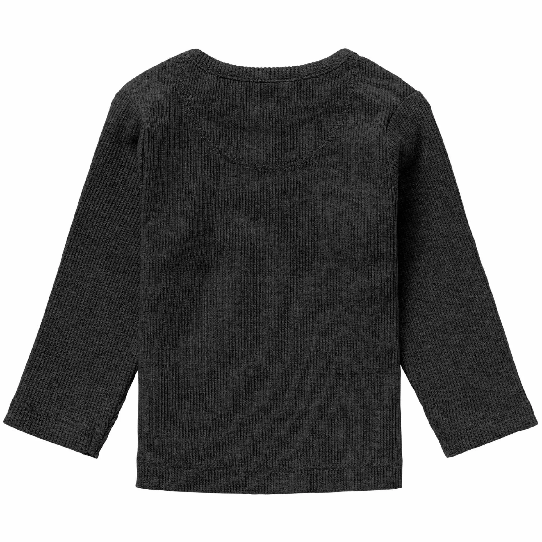 Langarmshirt Natal - Dunkelgrau Melange - Gr. 74