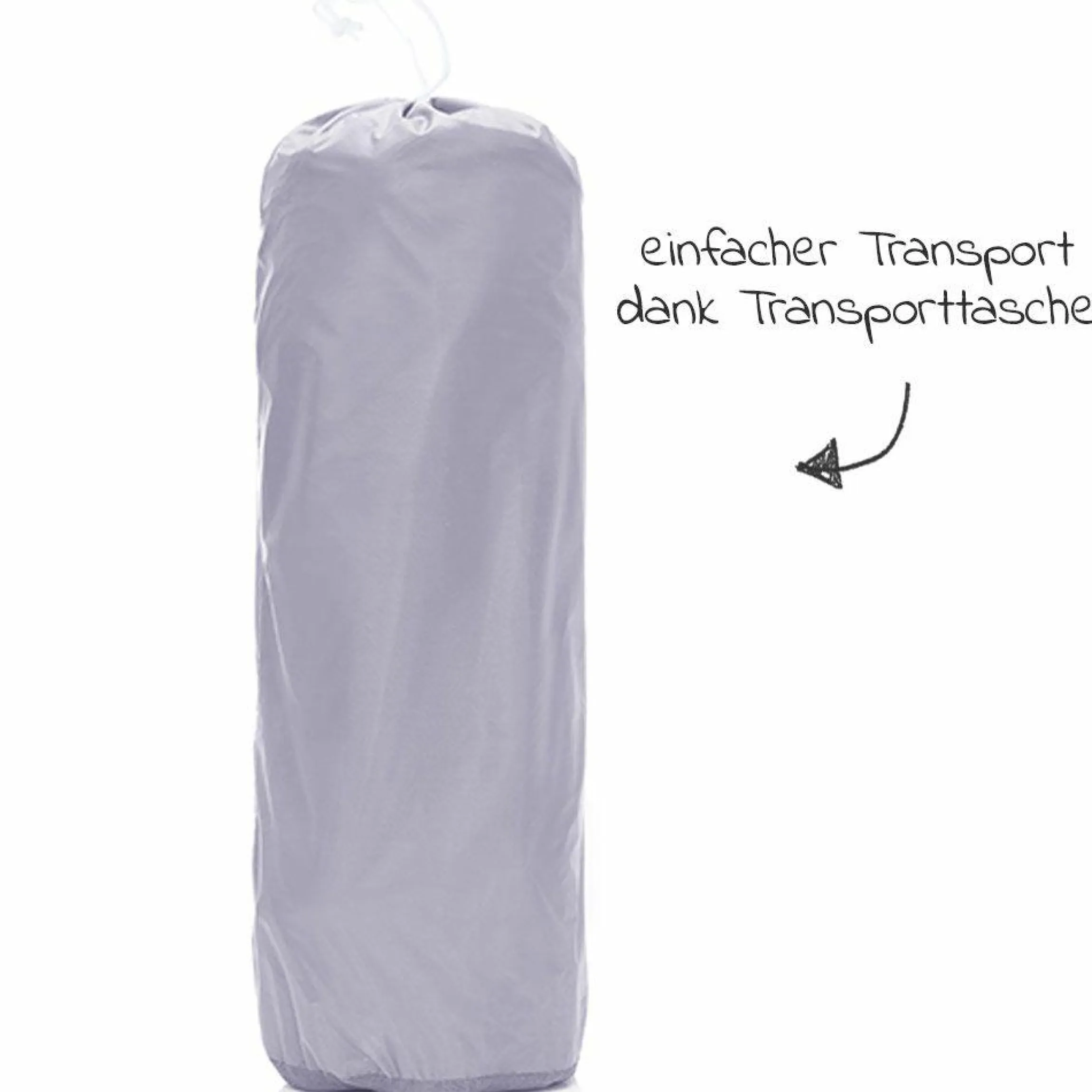 Laufgitter 6-eckig Prag aus Netzstoff mit Transporttasche & Einstieg - Grau