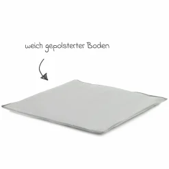 Laufgitter Mia mit Einstieg und Saugnäpfen inkl. Tragetasche nur 4,5 kg 95 x 65 cm - Grau Melange