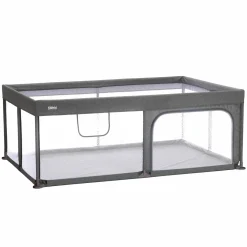 Laufgitter Rio XL extra groß mit Einstieg an der Seite 180 x 120 cm - Grau