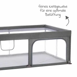 Laufgitter Rio XL extra groß mit Einstieg an der Seite 180 x 120 cm - Grau