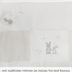 Laufgitter Weiß inkl. Einlage 75 x 100 cm - Fox & Bunny