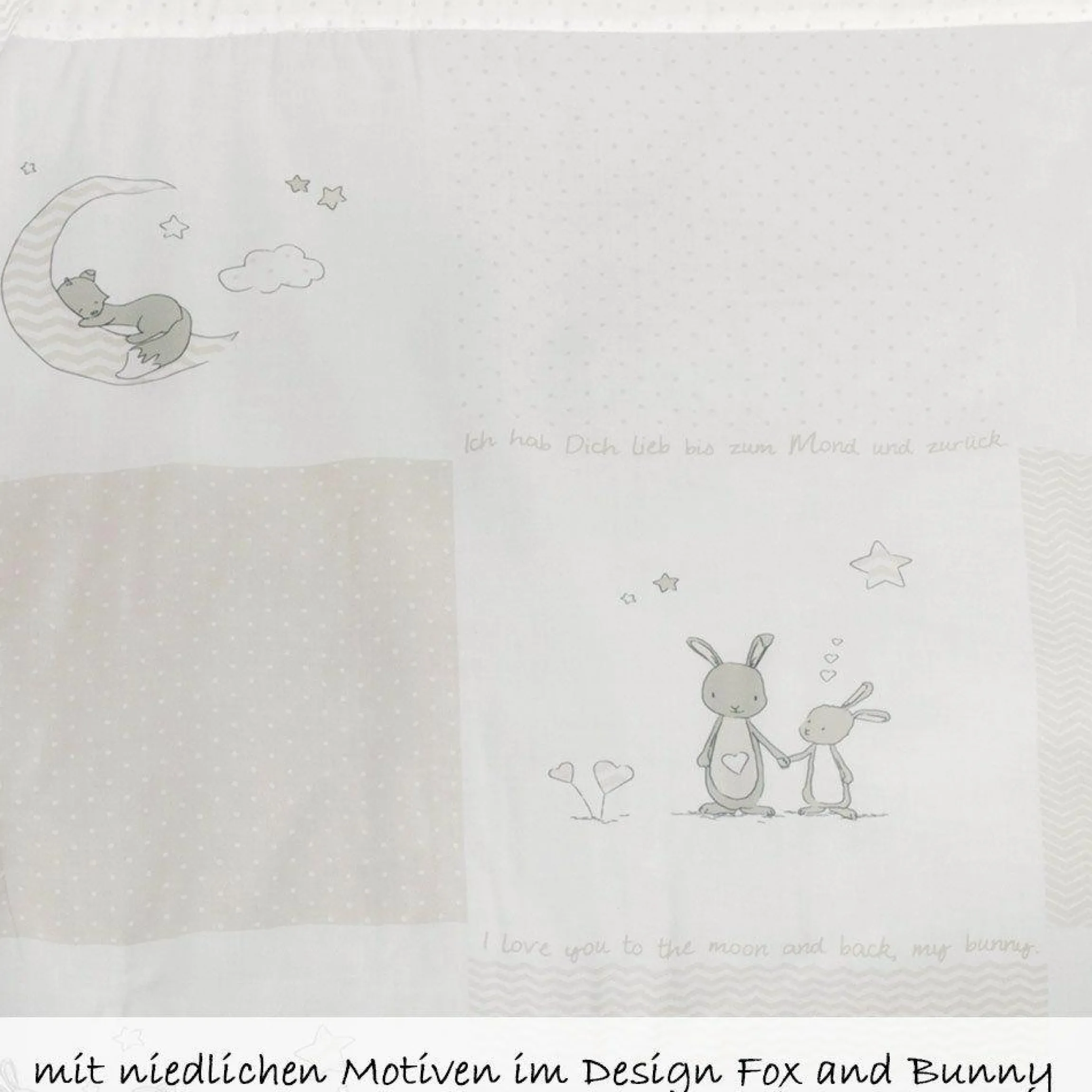 Laufgitter Weiß inkl. Einlage 75 x 100 cm - Fox & Bunny