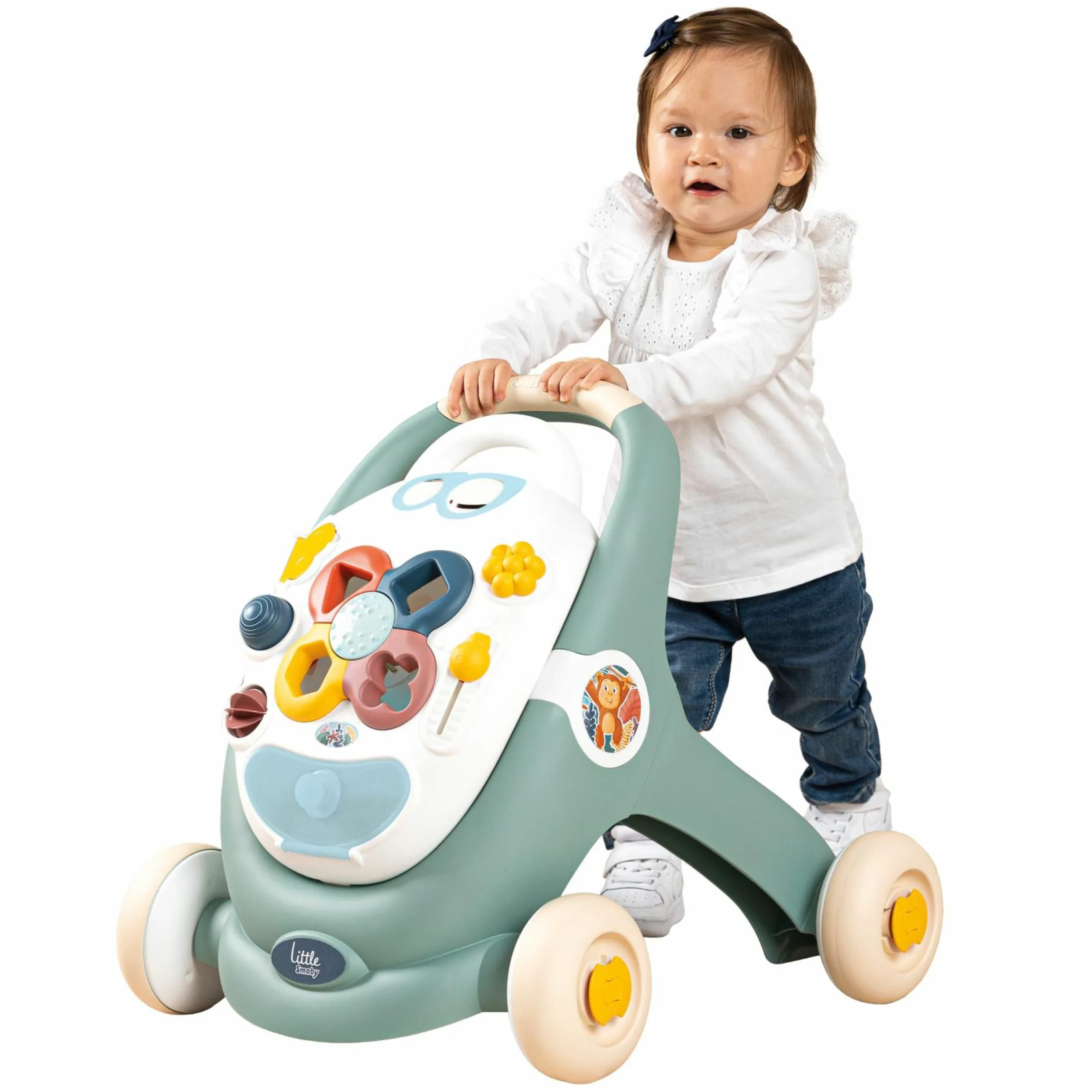 Lauflernwagen / Puppenwagen 3 in 1 mit Motorikbrett