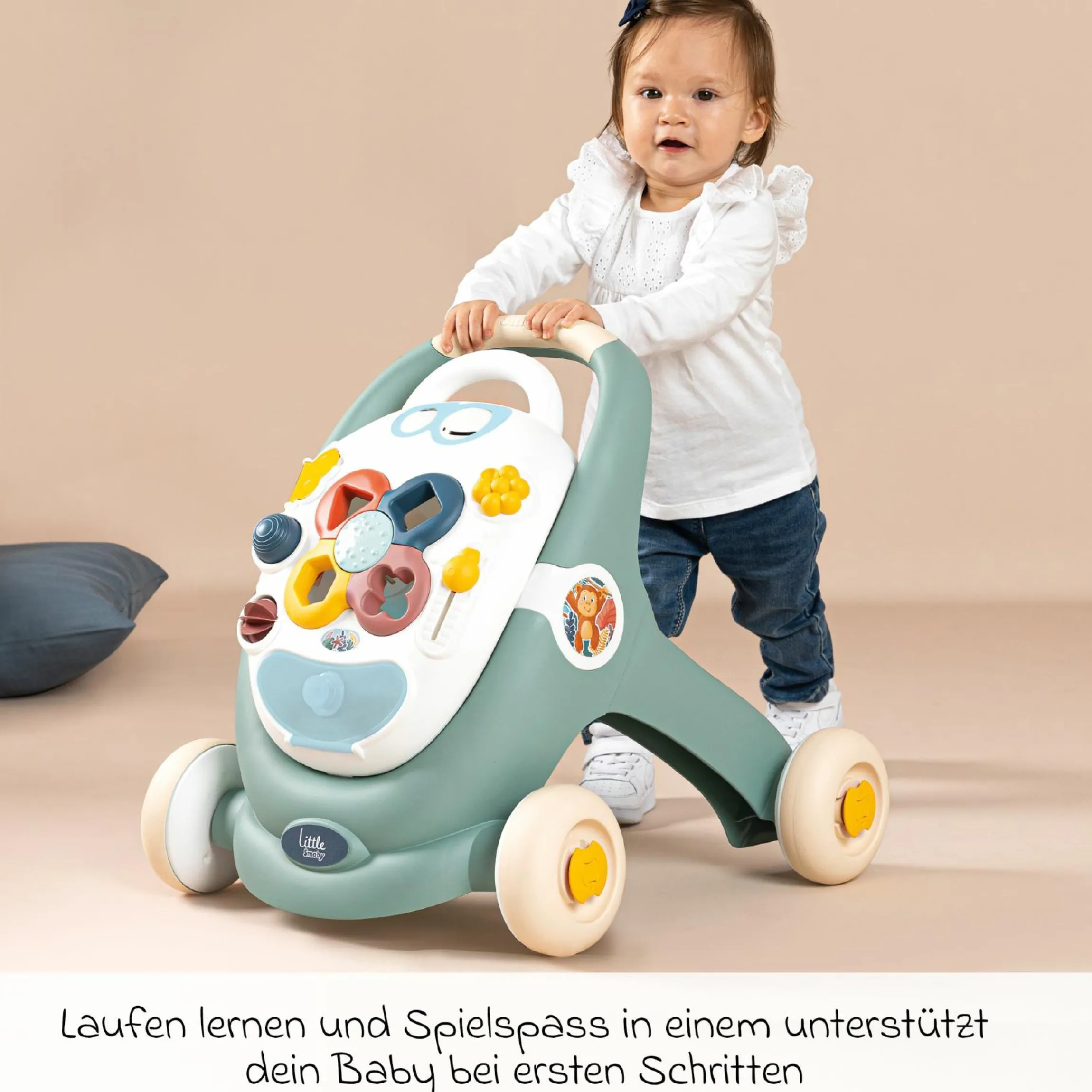 Lauflernwagen / Puppenwagen 3 in 1 mit Motorikbrett