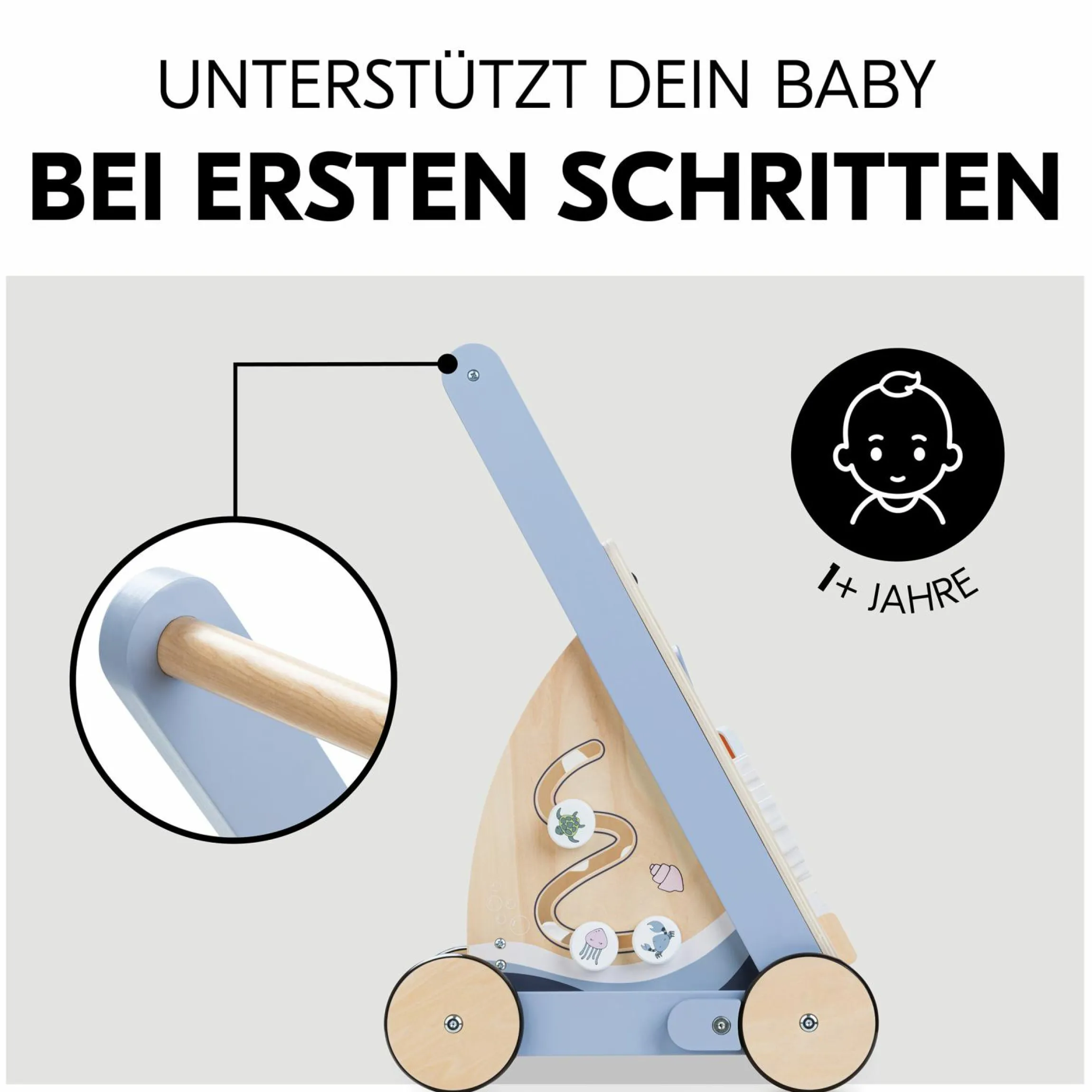 Lauflernwagen / Sortierwagen Learn To Walk Skills - mit vielen Motorik Spielen