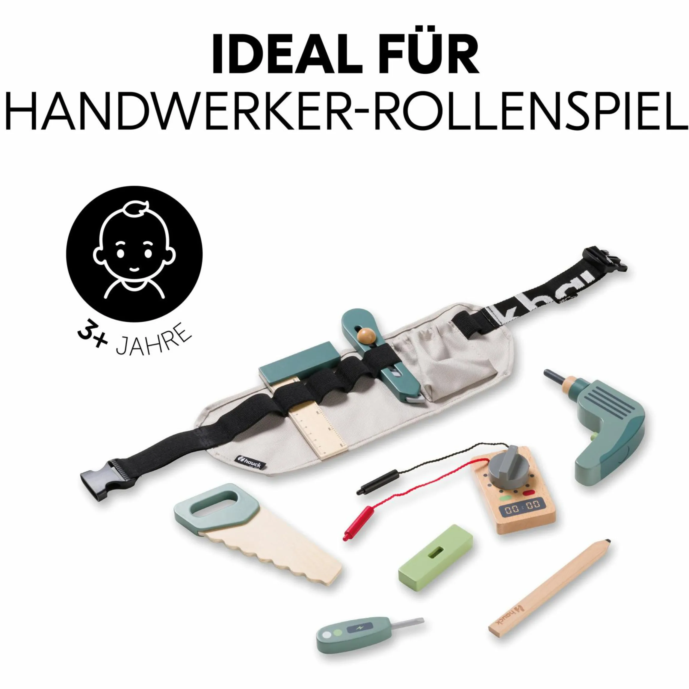 Learn to Work - 9-tlg. Werkzeug-Set inkl. Gürtel für kleine Handwerker