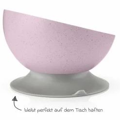 Lernschale mit Saugnapf Growing Bowl aus 80% nachwachsenden Rohstoffen wie Holz & Zucker aus Deutschland - Rosa