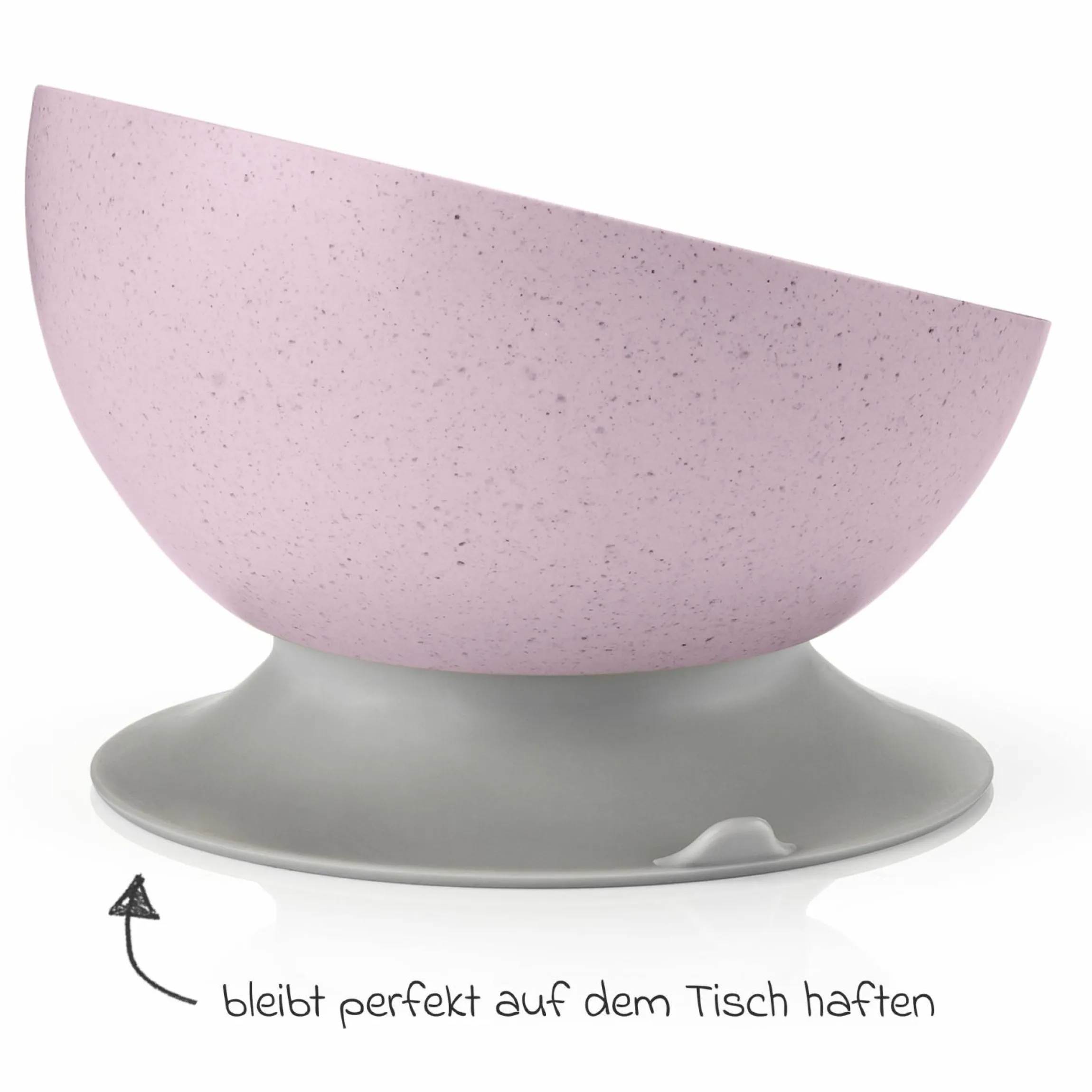 Lernschale mit Saugnapf Growing Bowl aus 80% nachwachsenden Rohstoffen wie Holz & Zucker aus Deutschland - Rosa