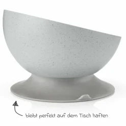 Lernschale mit Saugnapf Growing Bowl aus 80% nachwachsenden Rohstoffen wie Holz & Zucker aus Deutschland - Grau