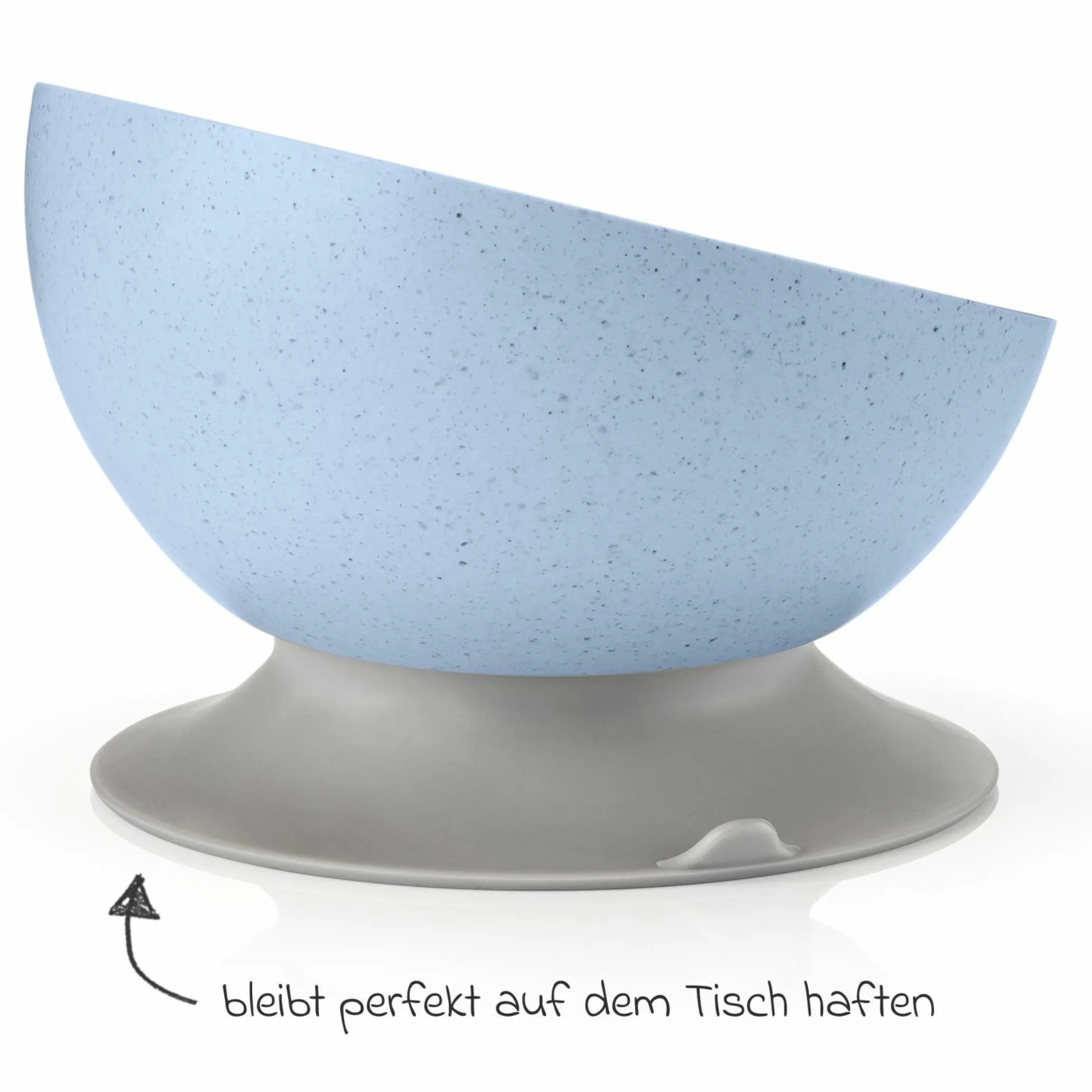 Lernschale mit Saugnapf Growing Bowl aus 80% nachwachsenden Rohstoffen wie Holz & Zucker aus Deutschland - Blau