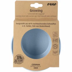 Lernschale mit Saugnapf Growing Bowl aus 80% nachwachsenden Rohstoffen wie Holz & Zucker aus Deutschland - Blau
