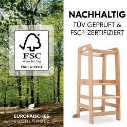 Lernturm / Kinderstuhl für Küche - Learn N Explore - Natural