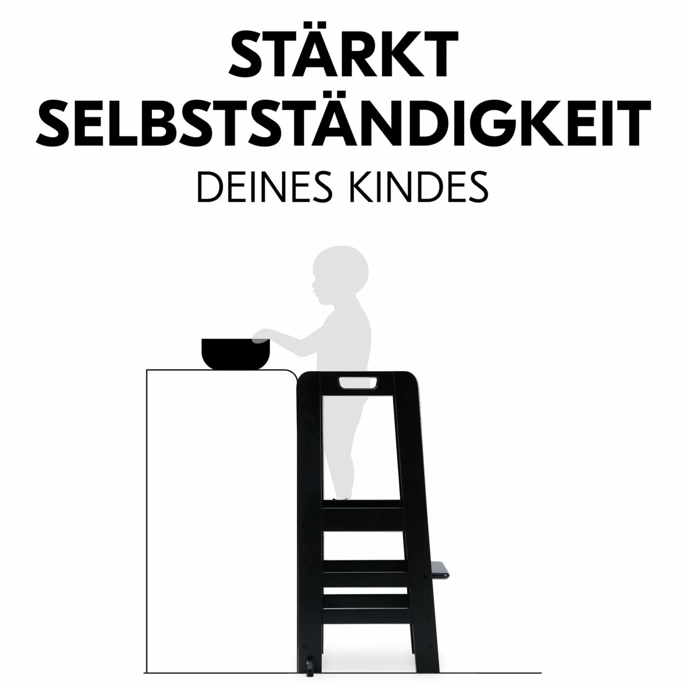 Lernturm / Kinderstuhl für Küche - Learn N Explore - Black