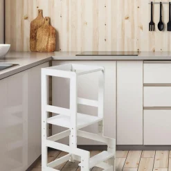 Lernturm 3-fach höhenverstellbar bis 90 kg belastbar - Weiß